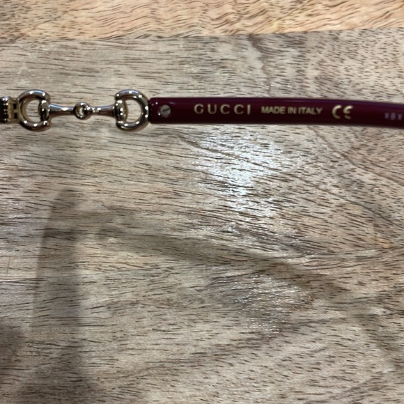 GUCCI OVERSIZED SQUARE HORSEBIT SUNGLASSES DK BRN & GOLD - Picture 9 of 9